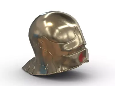 Medieval Helmet 10 Low Poly PBR Realistic Low-poly 3D model