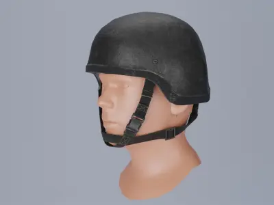 helmet with cover Low-poly 3D model