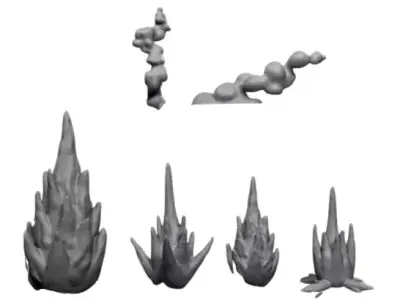  explosion fire and smoke effects pack perfect for military 3D print model purchase
