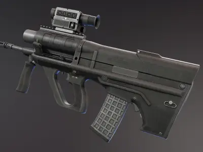 AICW VX3 Prototype Rifle Low-poly 3D model