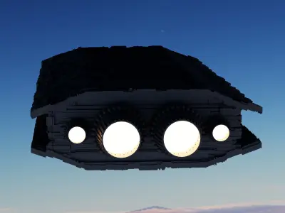 Avrora Sci-Fi Spaceship  Free 3D model