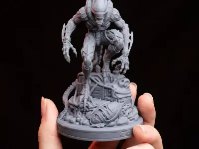 Xeno-Terror - Bio-Mechanical Stalker Miniatur 3D print model