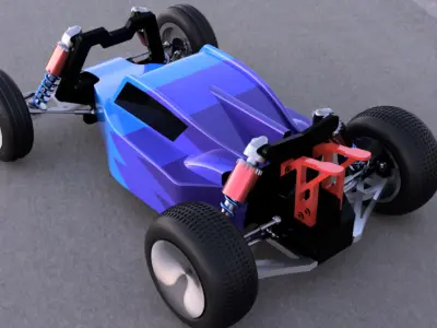 RC Dune Buggy Low-poly 3D model