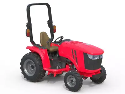 Compact Utility Tractor Low-poly 3D model