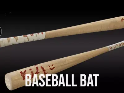 Baseball Bat - 3D Model Low-poly 3D model