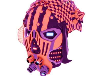 mask low polygon Free low-poly 3D model purchase