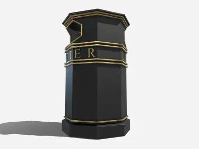 litter bin Low-poly 3D model purchase