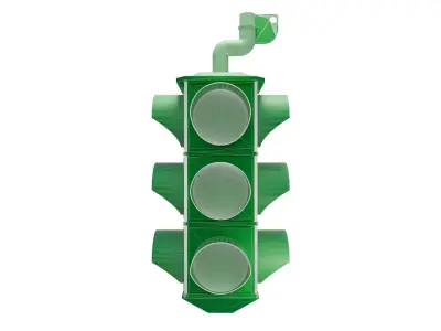 Rusty Traffic Light 3D Model 3D model