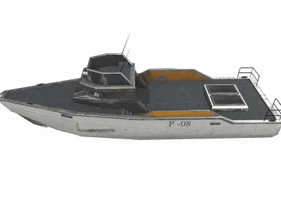 Patrol Boat Low-poly PBR Low-poly 3D model