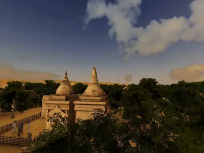 Bagan Budha temple  Low-poly 3D model