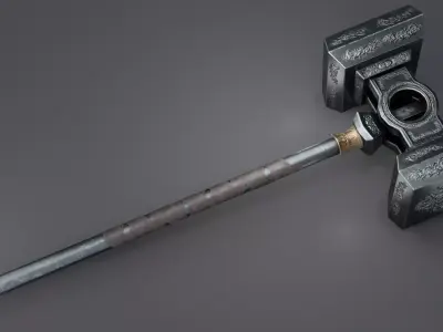 Hammer 08 Low-poly 3D model