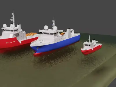 Set of schematic vessels Free 3D model