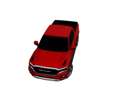 Ram 2026 Low Poly Modern Pickup Truck Optimized 3D Model Low-poly 3D model