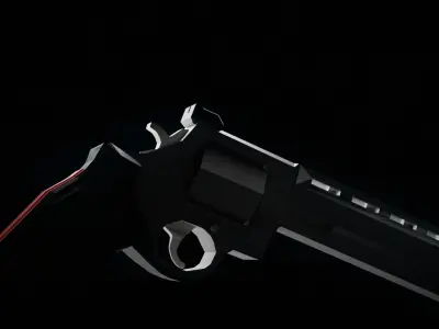 Low Poly Revolver Free 3D model