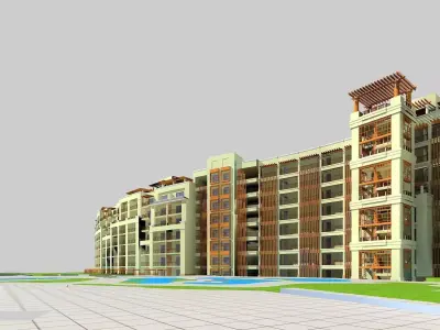 Multi Residential 3D model 8