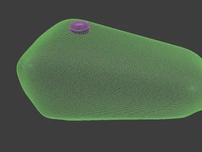 Bike Petrol Tank Low-poly 3D model