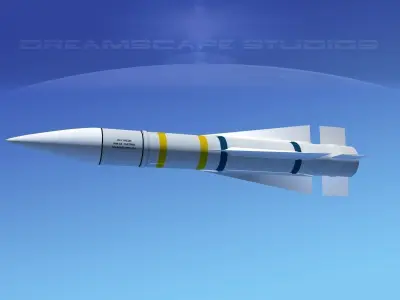 AIM -54 Phoenix air to air missile Low-poly 3D model