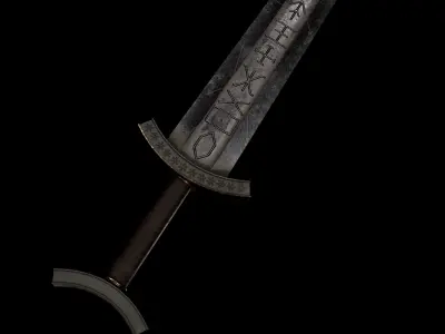 Sword Low-poly 3D model 41