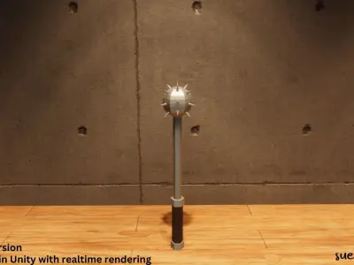 Maces - Lowpoly Textured and Colorbased Low-poly 3D model