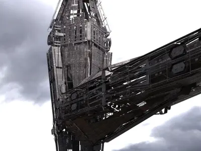Dreadnaught Ship Wreck5 3D model