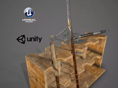 Medieval Weapon Market 03 Low-poly 3D model