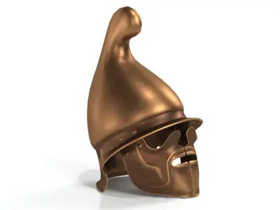 Greek Thracian hoplite helmet  Low-poly 3D model