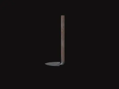 Medieval Hoe Spade Low-poly 3D model