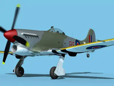 Hawker Hawker Tempest MK1 V08 3D model