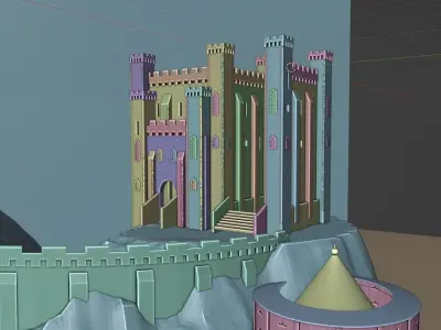Castle Concept Art By Blenderworks 3D model