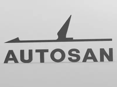 autosan logo 3D model by 3dlogoman