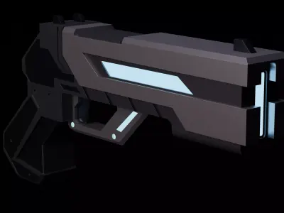 Sci FI pistol Free 3D model