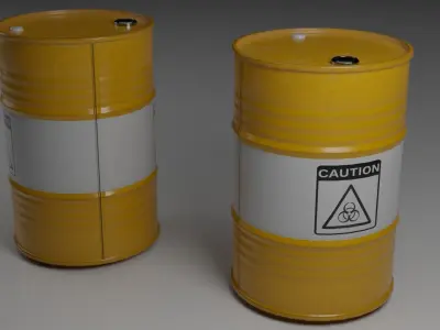 Steel barrel Free low-poly 3D model