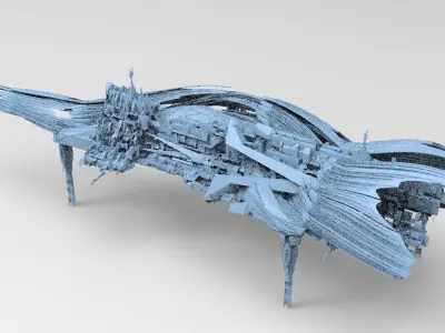 Hybrid base design Exterior Ship 2  3D model