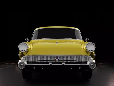 Retro American 1950s Roadmaster Classic Car 3D model
