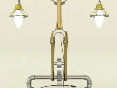 Industrial T lamp 3D model