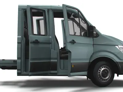 VW Crafter Chassis DoubleCab L2 HQInterior 2023 3D model