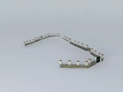 Church fence 3D model
