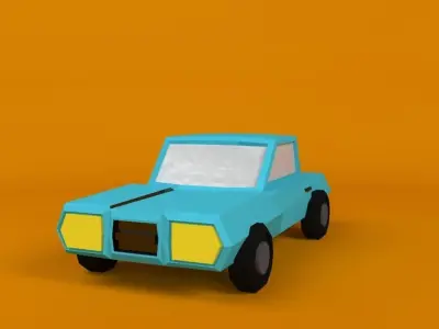 Low-poly car Free low-poly 3D model purchase