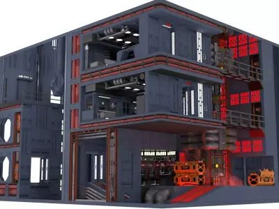 Set 2 - Death Star Shaft 1-6 scale Hottoys 3D print model