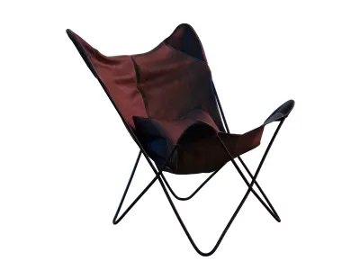 Butterfly Leather Lounge Chair 01 Free 3D model