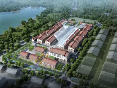 3Dmax fashion city commercial square building 92 3D model