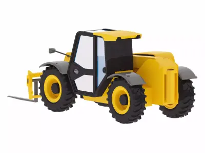 Forklift 525 Low-poly 3D model