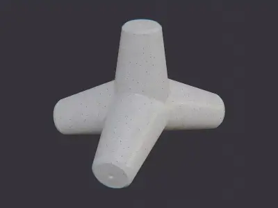 Military Tetrapod Anti Tank Obstacle Low-poly 3D model