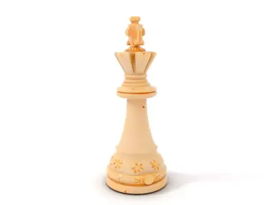 Ivory Chess King model pack Low-poly 3D model