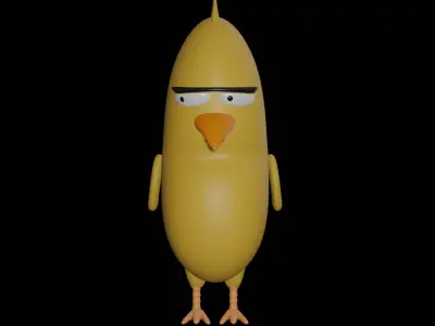 Offended Bird Free 3D model