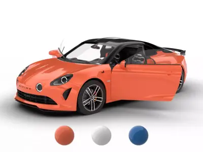 Alpine A110 S 2022 HQ 3d model 3D model