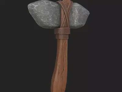 Primitive Hammer Free 3D model