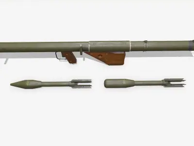 M1A1 Bazooka Low-poly PBR Low-poly 3D model