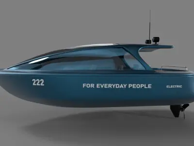 Electric Sailboat 3D model