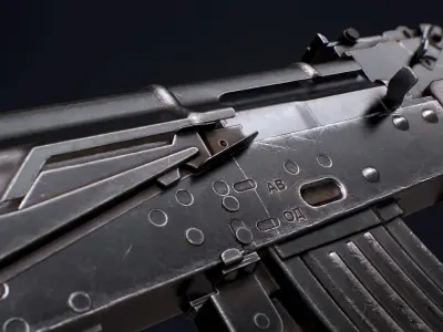 AKM - Model and Textures Low-poly 3D model